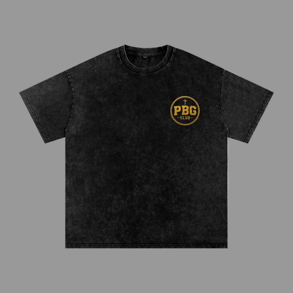 POWERED BY GOD GOLD DESIGN TEE