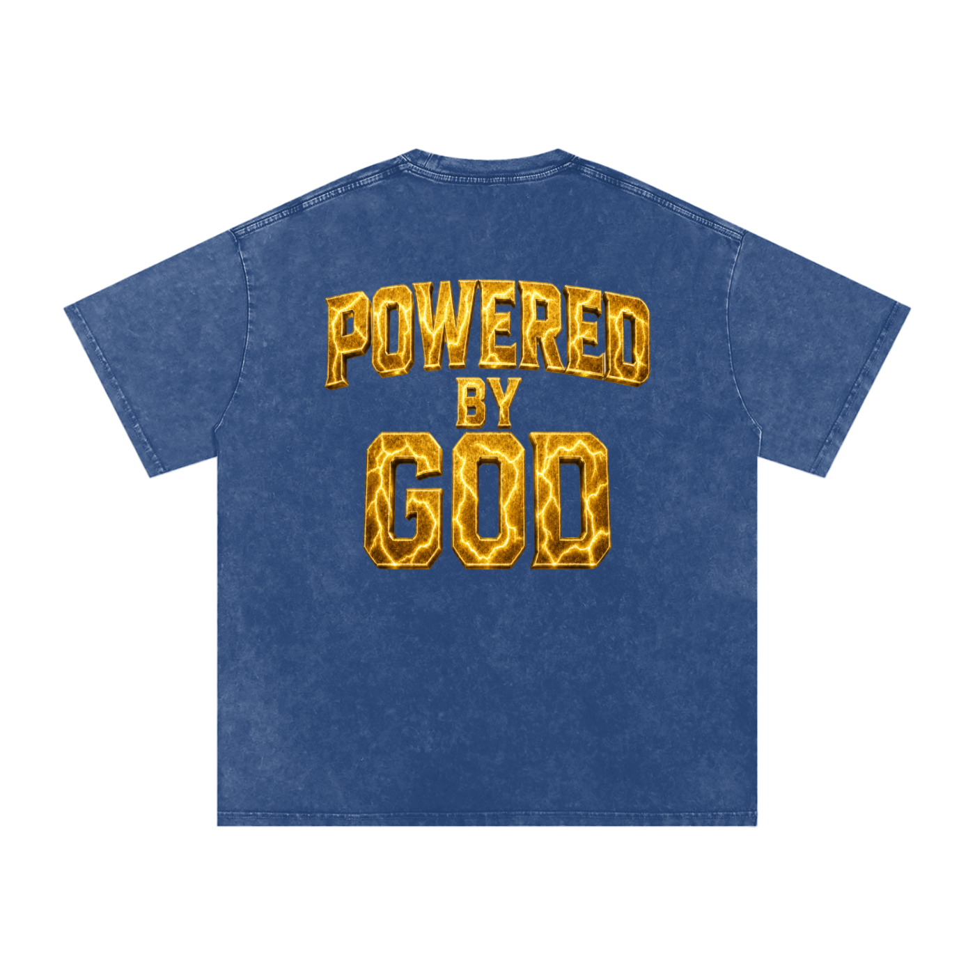 GOLD POWERED BY GOD LOGO Oversized T-Shirt