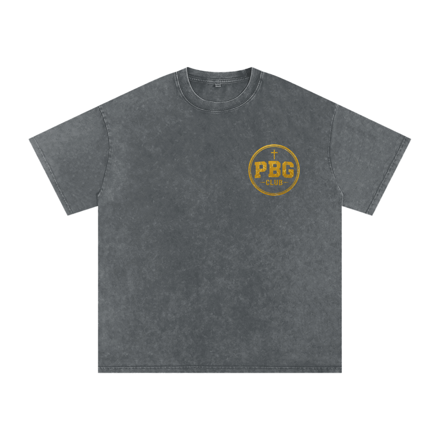 GOLD POWERED BY GOD LOGO Oversized T-Shirt