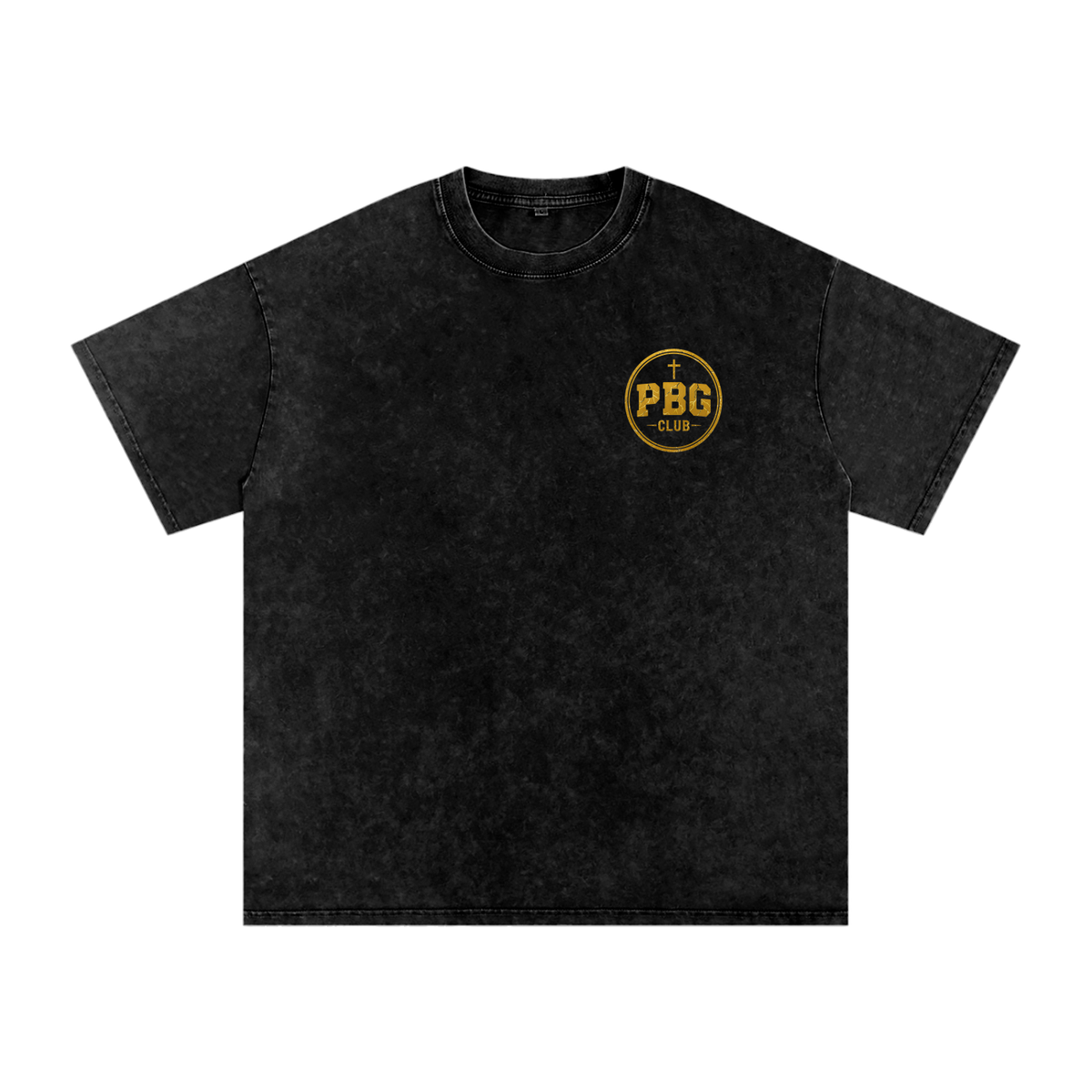 GOLD POWERED BY GOD LOGO Oversized T-Shirt