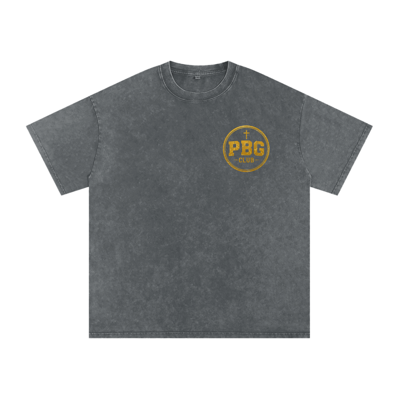 GOLD POWERED BY GOD LOGO Oversized T-Shirt
