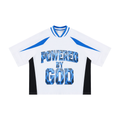 Powered By God Lightning Block V-Neck Tee