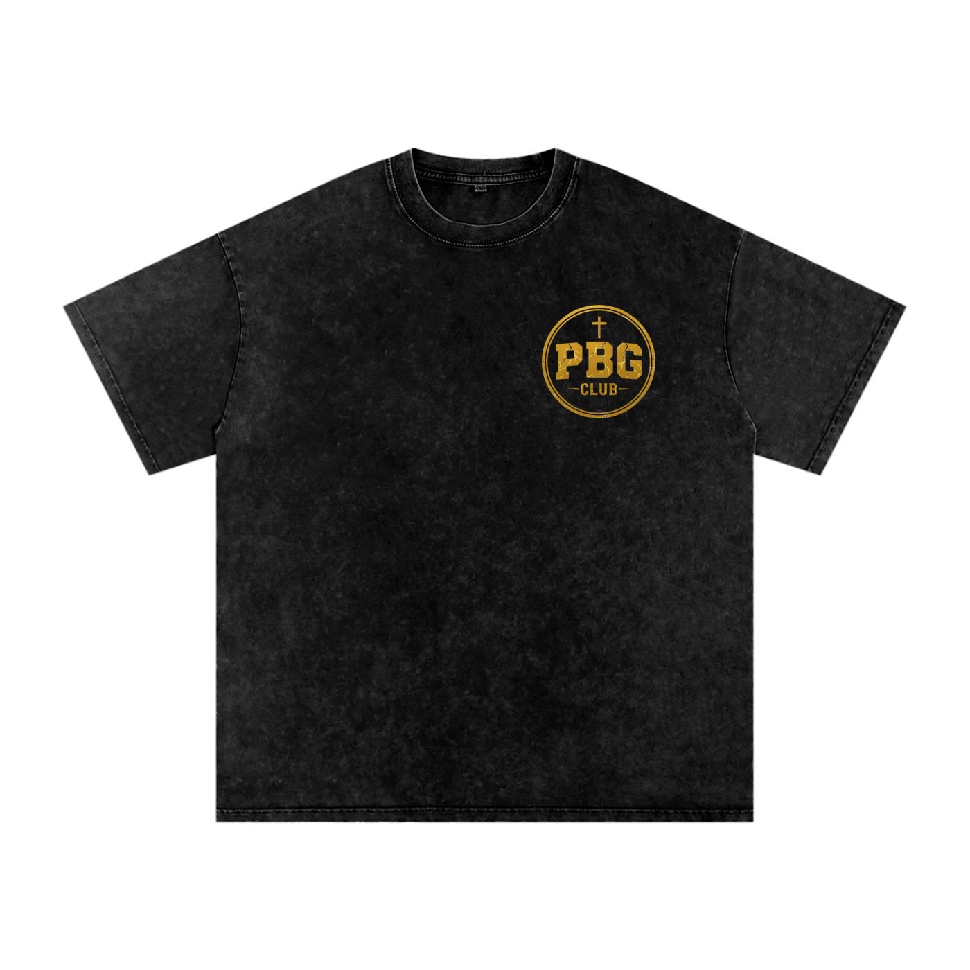 GOLD POWERED BY GOD LOGO Oversized T-Shirt